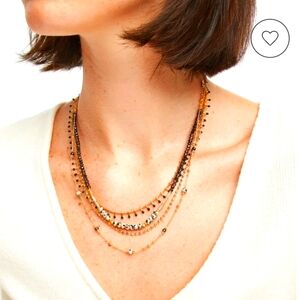 Begonia Layered Beaded Necklace, New w/ gift box